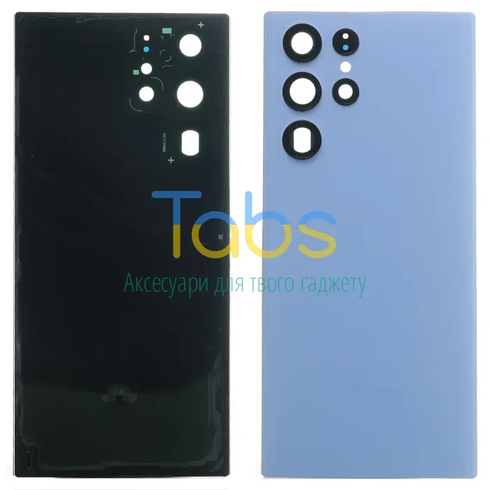 Задня кришка для Samsung Galaxy S22 Ultra 5G S908 (блакитна зі склом камери) Original Quality - зображення 1