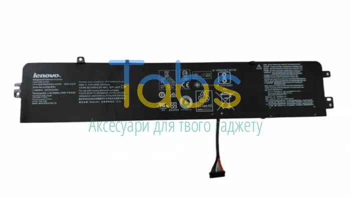Акумулятор для ноутбука Lenovo L14M3P24 IdeaPad 700 11.1 В Black 4050 мАг Orig - зображення 1