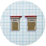 Тримач SIM карти Samsung Galaxy S20 FE G780F, S20 FE 5G G781B (червоний на 2 SIM)