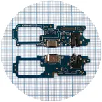 Шлейф Realme 6 RMX2001 з роз'ємами зарядки та навушників з мікрофоном - нижня плата High Quality