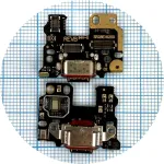 Шлейф Motorola Edge 50 з роз'ємом зарядки та мікрофоном - нижня плата High Quality