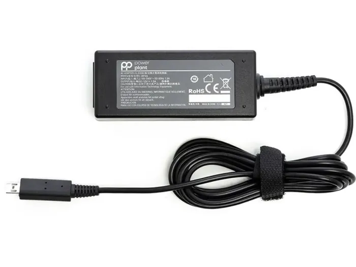 Блок живлення для ноутбука PowerPlant ACER 220V, 12V 18W 1.5A (micro USB)