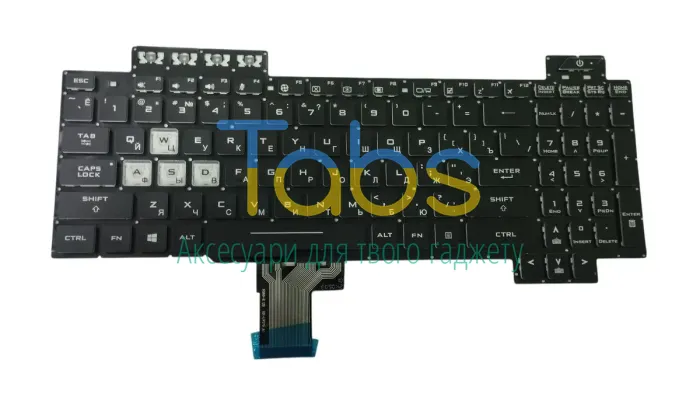 Клавиатура для ноутбука Asus Gaming FX504 с подсветкой (Red Light), Black, RU - зображення 2