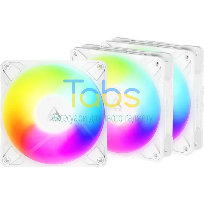 Кулер до корпусу ARCTIC P12 Pro Reverse A-RGB White 3 Pack - зображення 1