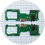 Шлейф Oppo A93 , A94 4G, Reno 4 Lite з роз'ємами зарядки, навушників та мікрофоном - нижня плата High Quality