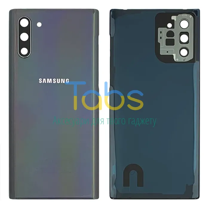 Задня кришка для Samsung Galaxy Note 10 N970F (срібляста  зі склом камери) Original Quality - зображення 2
