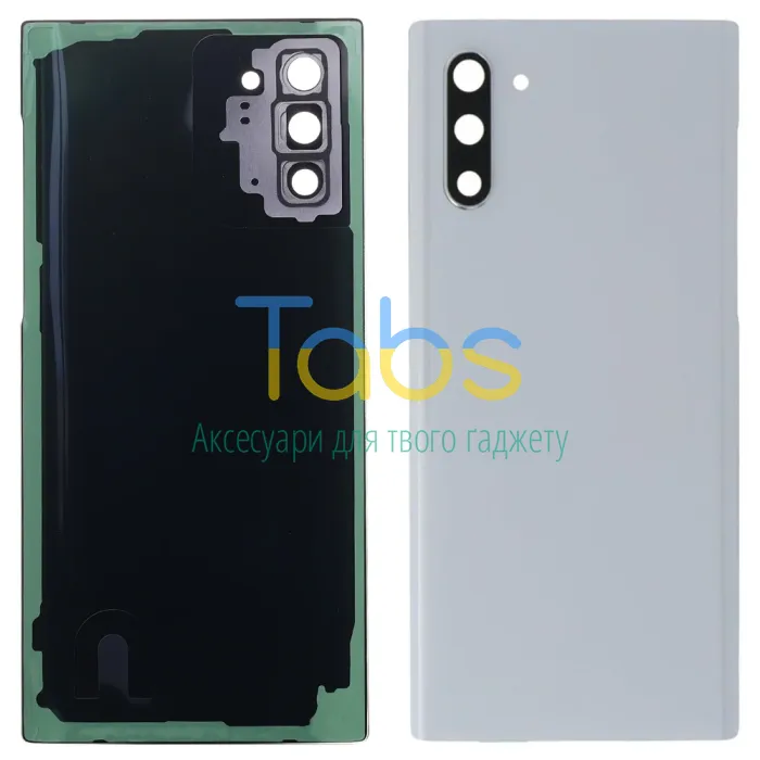 Задня кришка для Samsung Galaxy Note 10 N970F (срібляста  зі склом камери) Original Quality - зображення 1