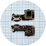 Шлейф Xiaomi 12, 12X із роз'ємами зарядки та SIM карти, мікрофоном - нижня плата Original Quality