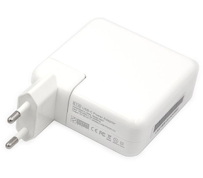 Блок живлення для ноутбука PowerPlant Apple 220V, 20V 61W (USB Type-C)
