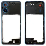 Рамка корпусу Motorola Moto G04 XT2421-2, Moto G04s XT2421-8 (синя зі склом камери)