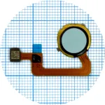 Шлейф Xiaomi Redmi 12C, Poco C55 зі сканером відбитка пальця (зелений) Original Quality