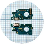 Шлейф Samsung Galaxy M53 5G M536B з роз'ємом зарядки та мікрофоном - нижня плата Original Quality