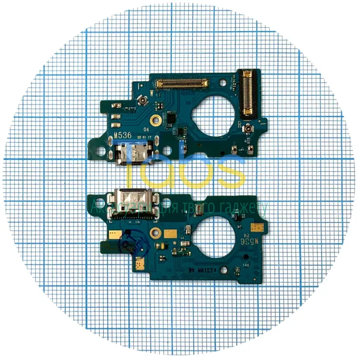 Шлейф Samsung Galaxy M53 5G M536B з роз'ємом зарядки та мікрофоном - нижня плата Original Quality - изображение 1
