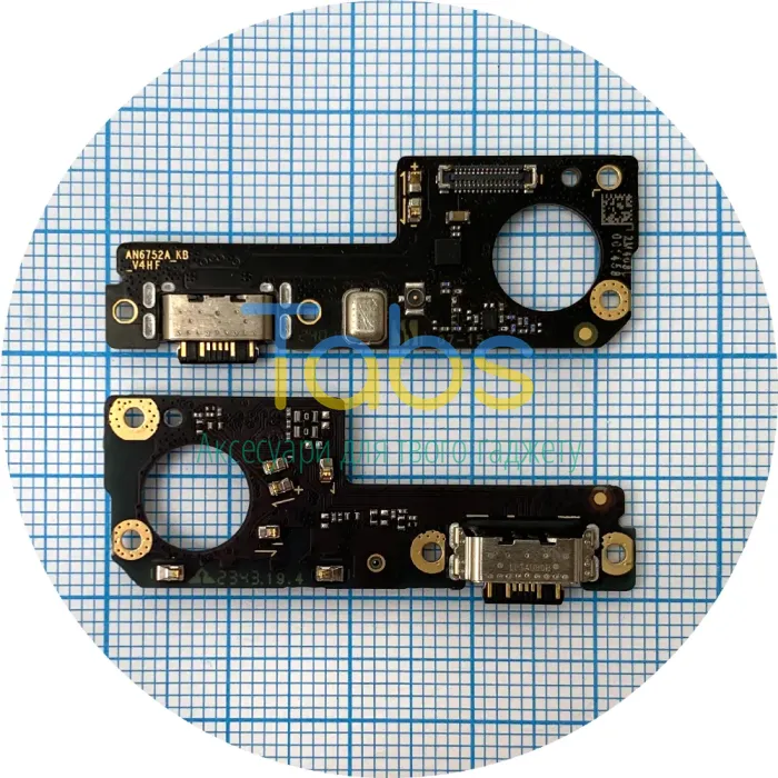 Шлейф Oppo Reno11 F CPH2603 з роз'ємами зарядки та мікрофоном - нижня плата Original Quality - зображення 1