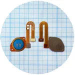 Шлейф Motorola Moto E7 Plus 2020 XT2081-1, E7 Power зі сканером відбитка (синій)