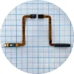 Шлейф Samsung Galaxy M34 5G M346B з кнопкою включення та сканером відбитка пальця (синій) Original Quality