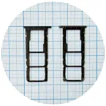 Тримач SIM карти та карти пам'яті Nokia G11 (чорний на 2 SIM)