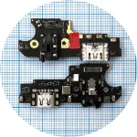 Шлейф Realme C21Y з роз'ємами зарядки та навушників, мікрофоном - нижня плата Original Quality