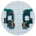 Шлейф Samsung Galaxy A55 5G A556 з роз'ємом зарядки та мікрофоном - нижня плата Original Quality