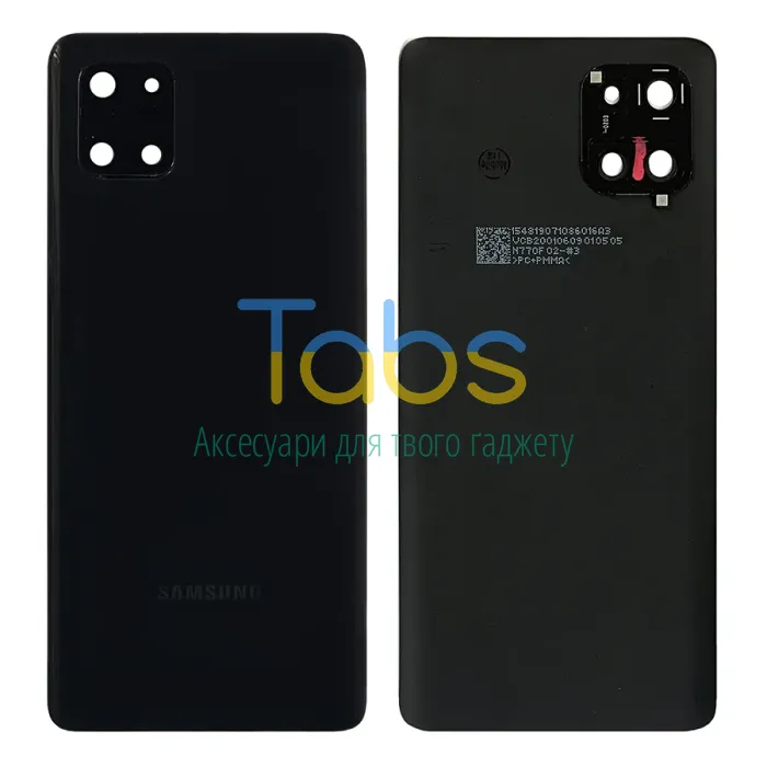Задня кришка для Samsung Galaxy Note 10 Lite N770F (чорна зі склом камери) Original Quality - зображення 1