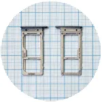 Тримач SIM карти Samsung Galaxy S9 G960F, S9 Plus G965F (синій 2 SIM (1 SIM + Micro SD))