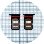 Тримач Sim карти Xiaomi 11T, 11T Pro (чорний на 2 SIM)