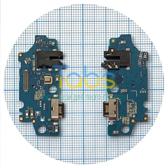 Шлейф Samsung Galaxy A05s A057F з роз'ємами зарядки та навушників, мікрофоном - нижня плата High Quality - зображення 1