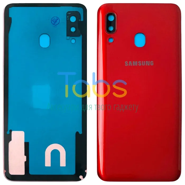 Задняя крышка для Samsung Galaxy A30 2019 A305F (червона зі склом камери) Original Quality - изображение 1