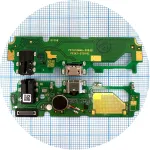 Шлейф для Vivo Y91 Y93 з роз'ємами зарядки та навушників з мікрофоном - нижня плата High Quality