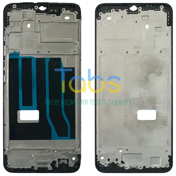Рамка дисплея Oppo A15 A15s A35, Realme 7i (Global) (чорна ) Original Quality - зображення 1