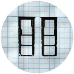 Тримач SIM карти Samsung Galaxy A51 A515F, A71 A715F (чорний на 2 SIM + MicroSD)