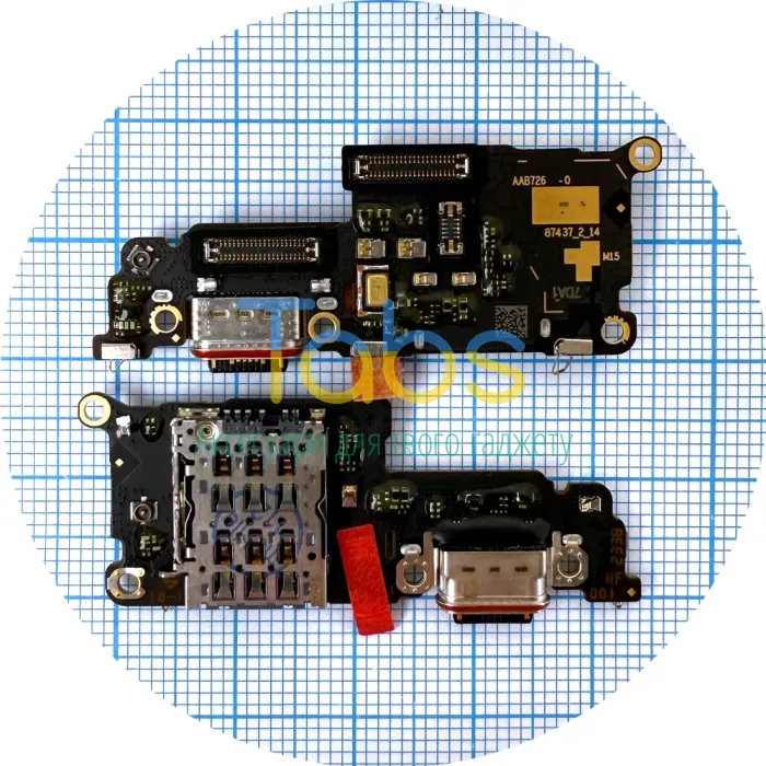 Шлейф Realme 12+ Plus з роз'ємами зарядки, SIM-карти та мікрофоном - нижня плата Original Quality - зображення 1