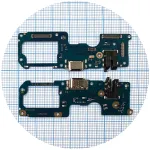 Шлейф Realme 7 Pro RMX2170 з роз'ємами зарядки, навушників та мікрофоном - нижня плата High Quality