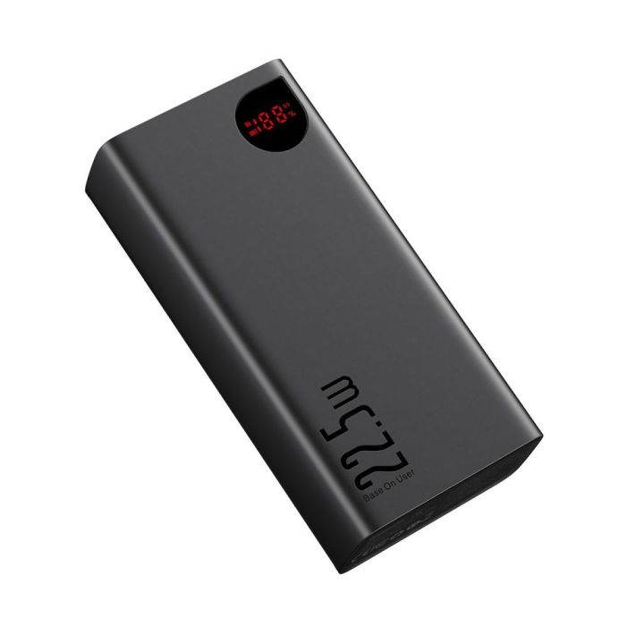 Універсальна Мобільна Батарея Power Bank Baseus Adaman Digital Display Fast Charge 22.5W 40000 mAh (PPAD020101) Колір Чорний