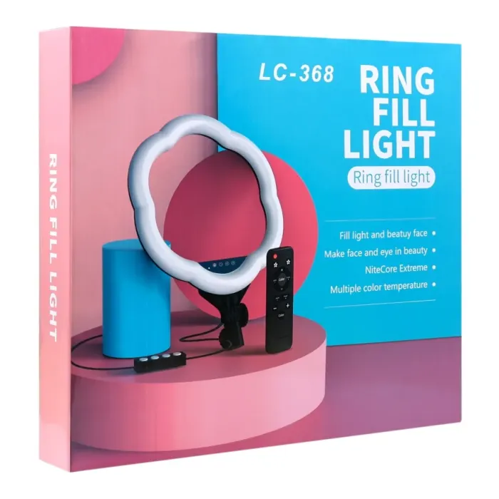 Лампа RGB LC-368(Flower Type) 36 cm Чорний - изображение 2