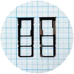 Тримач SIM карти та карти пам'яті Xiaomi Redmi 7 (чорний на 2 SIM + Micro SD)