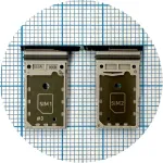 Тримач Sim картки Samsung Galaxy S22 5G S901, Galaxy S22+ Plus 5G S906 (чорний на 2 SIM)