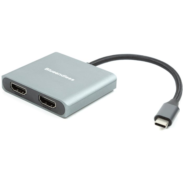 Aдаптер Blueendless USB Type-C - 2xHDMI, 4K, 60Hz