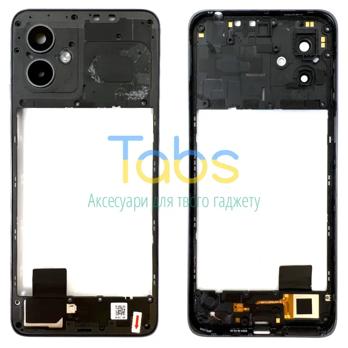 Рамка корпуса Motorola Moto G14 XT2341 (сіра зі склом камери) - изображение 1