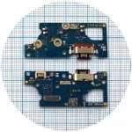 Шлейф Motorola Moto G22 XT2231 з роз'ємом зарядки та мікрофоном - нижня плата High Quality
