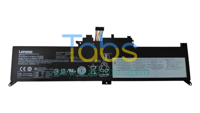 Акумулятор для ноутбука Lenovo-IBM 00HW026 ThinkPad Yoga 260 15.2 В Black 2900 мАг Orig - зображення 1