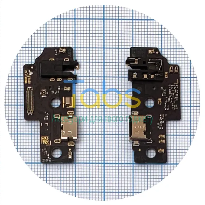 Шлейф Samsung Galaxy A05 2023 A055 з роз'ємами зарядки та навушників, мікрофоном - нижня плата High Quality - зображення 1