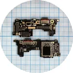 Шлейф Xiaomi Poco F6 Pro з роз'ємами зарядки та Sim-карти з мікрофоном - нижня плата Original Quality