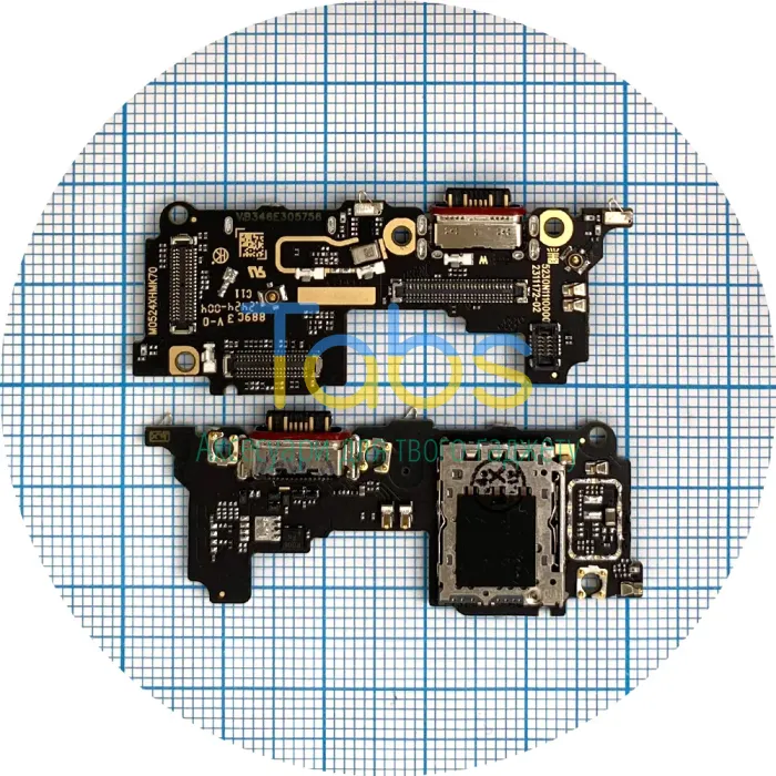 Шлейф Xiaomi Poco F6 Pro з роз'ємами зарядки та Sim-карти з мікрофоном - нижня плата Original Quality - зображення 1