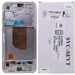 Дисплей для Samsung Galaxy S23 FE S711 з тачскріном (оригінал OEM SP із сріблястою рамкою)