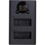 Зарядний пристрій з дисплеєм PowerPlant GoPro DL-AHDBT901 для двох акумуляторів