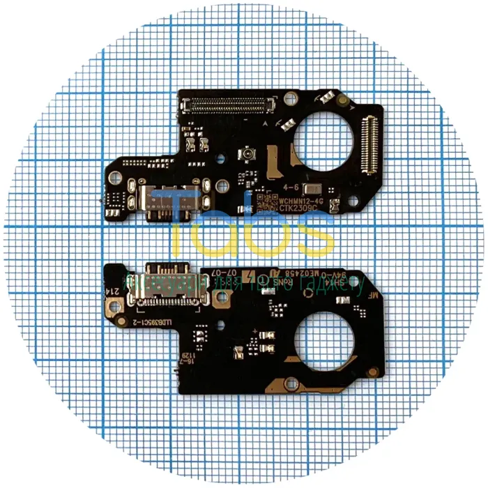 Шлейф Xiaomi Redmi Note 12 4G з роз'ємами зарядки та мікрофоном - нижня плата High Quality - зображення 1