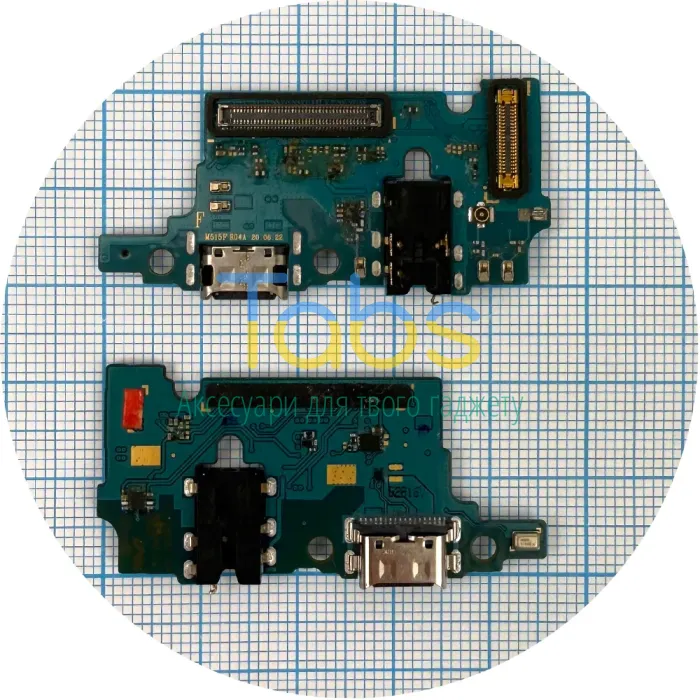 Шлейф Samsung Galaxy M51 M515F з роз'ємами зарядки, навушників та мікрофоном - плата зарядки (оригінал 100%) - зображення 1