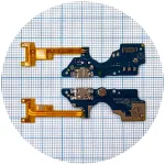 Шлейф Tecno Pop 2F B1F з роз'ємами зарядки та навушників, мікрофоном - нижня плата High Quality