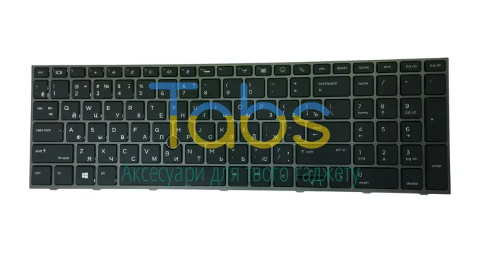 Клавиатура для ноутбука HP Zbook (15U G5) Black с подсветкой (Light) (Silver Frame) RU - зображення 2